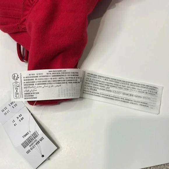 Hollister Red crop corset tank top Women juniors extra small XS ruched boning - Picture 12 of 13